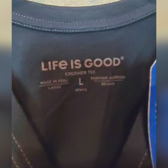 NWT Life Is Good Shirt Men's SEAS THE DAY Short Sleeve Crew Neck Tee -  Large - Picture 8 of 8